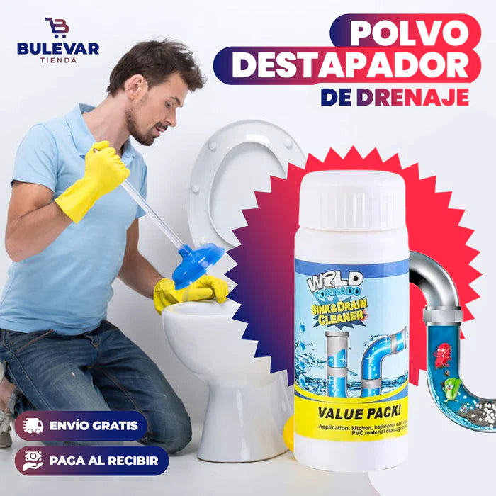 POLVO LIMPIADOR DE CAÑERÍAS - DESTAPA TUBERIAS