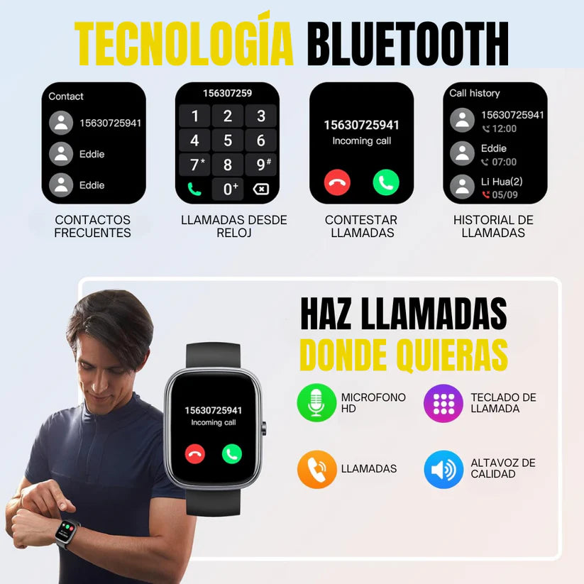 SMARTWATCH T500 ULTRA MULTIFUNCIONAL AVANZADO