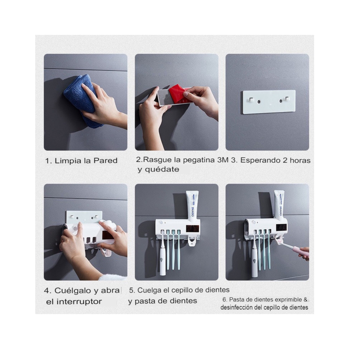 SOPORTE ESTERILIZADOR PARA CEPILLOS DE DIENTES