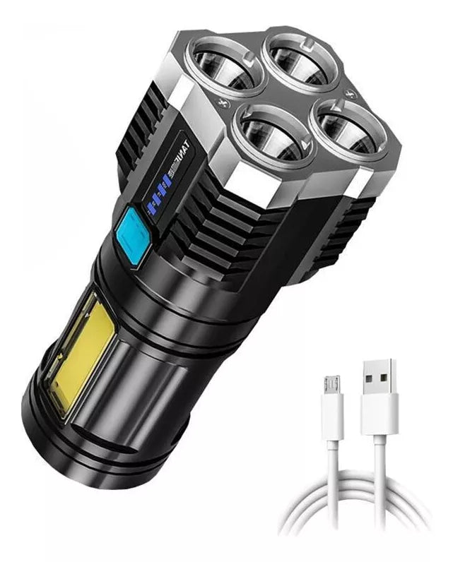 LÁSER PRO MAX™ Linterna Táctica de Emergencia 4 Focos