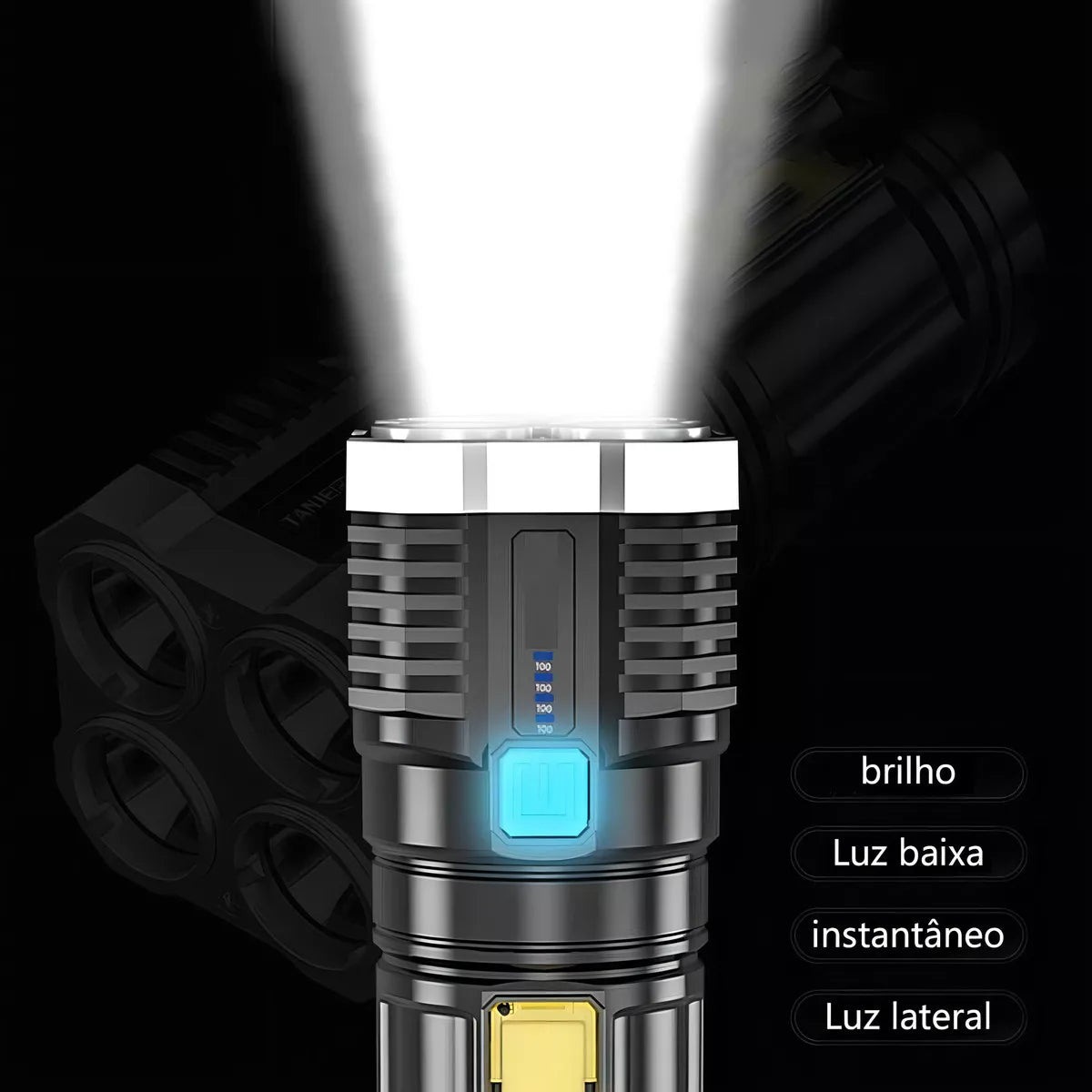 LÁSER PRO MAX™ Linterna Táctica de Emergencia 4 Focos
