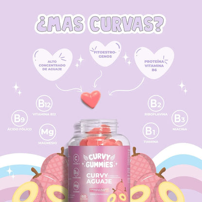 Curvy Gummies 💓 (Curvas naturales🍑, Envío gratis y rápido⚡️) 60 gomitas