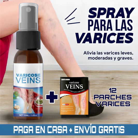 KIT SPRAY MEDICO VARICES + 12 PARCHES VARICES DE REGALO 🎁