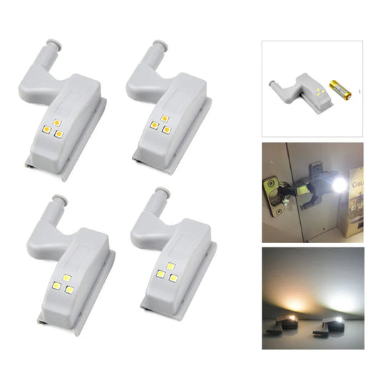 SET 4 LUCES PARA BISAGRAS + PILAS INCLUIDA