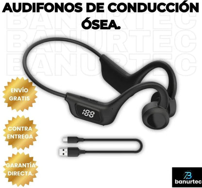 🎧 AUDÍFONOS CONDUCCIÓN ÓSEA COLOR NEGRO ⭐⭐⭐⭐⭐